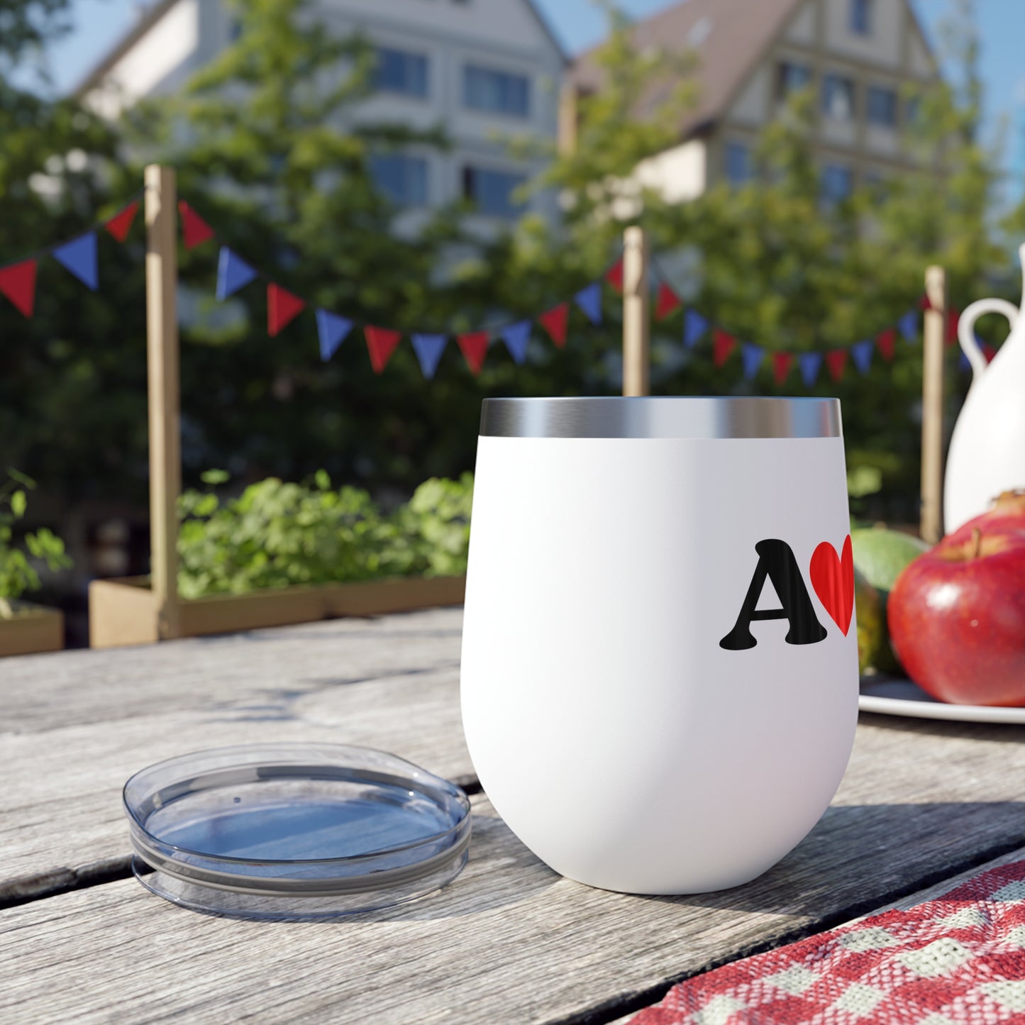 Personalized Initial Insulated Wine Cup, 12oz