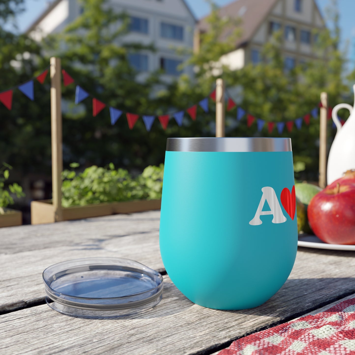Personalized Initial Insulated Wine Cup, 12oz