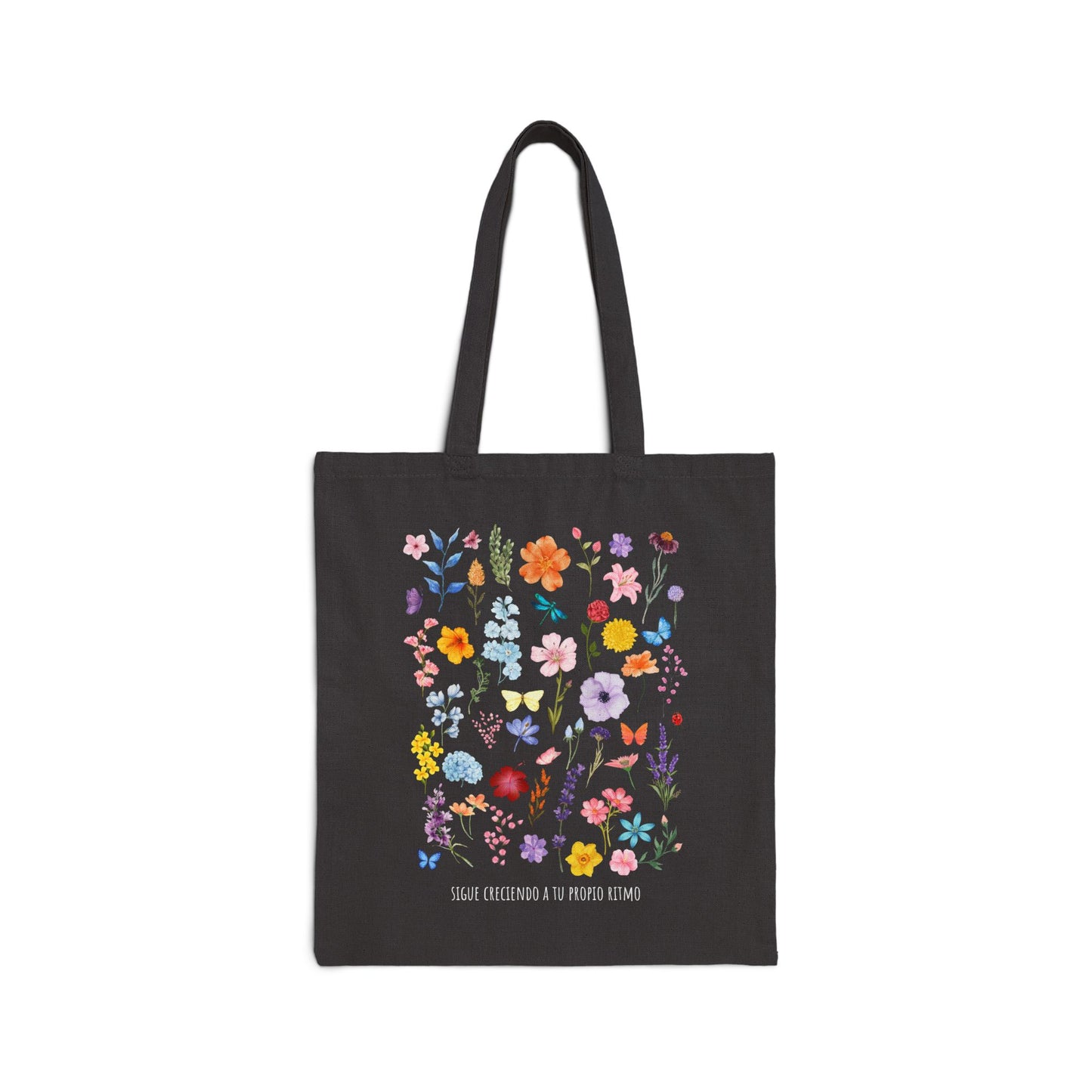 Floral Sigue Creciendo a Tu Propio Ritmo Tote Bag