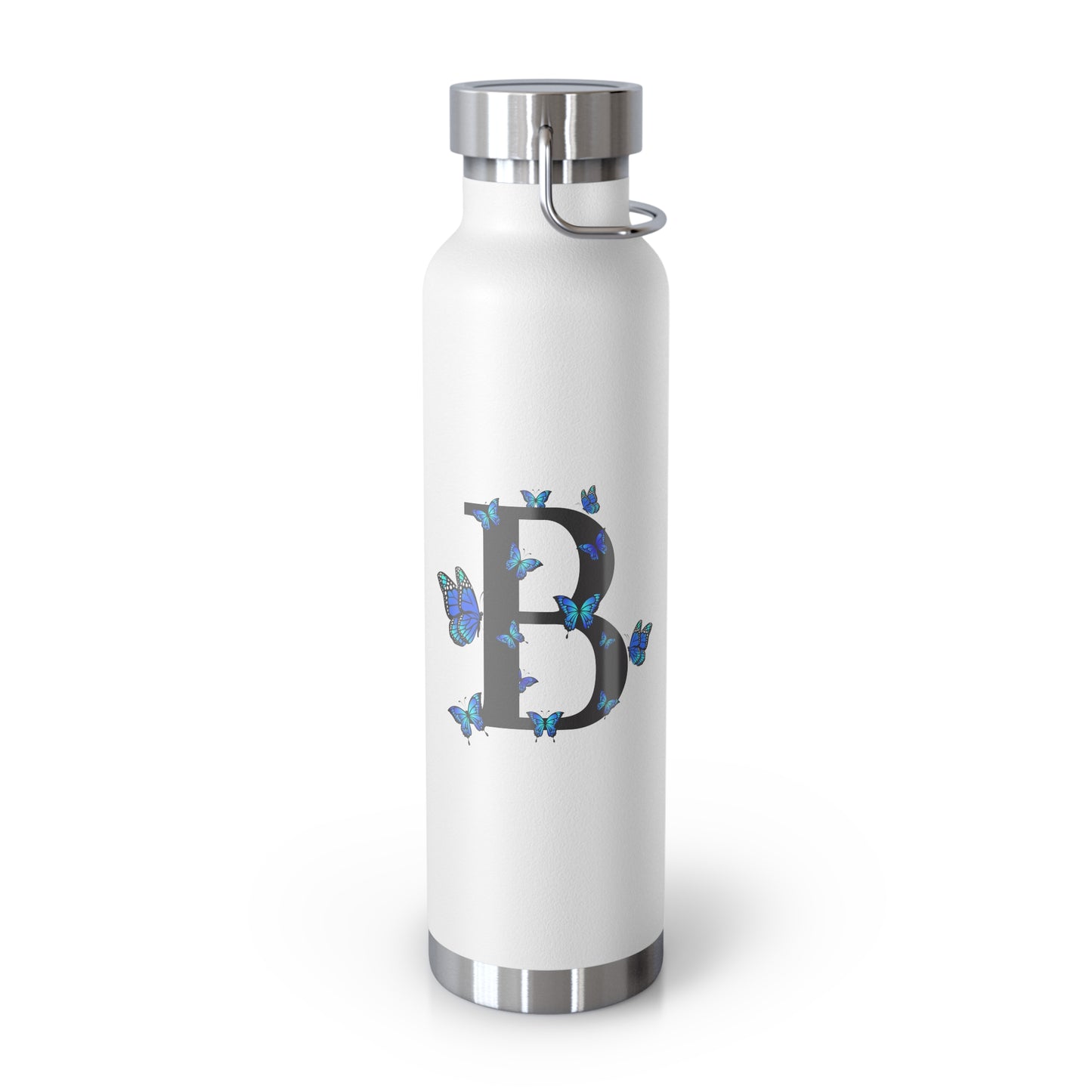 Personalized Butterfly Initial Insulated Bottle, 22oz