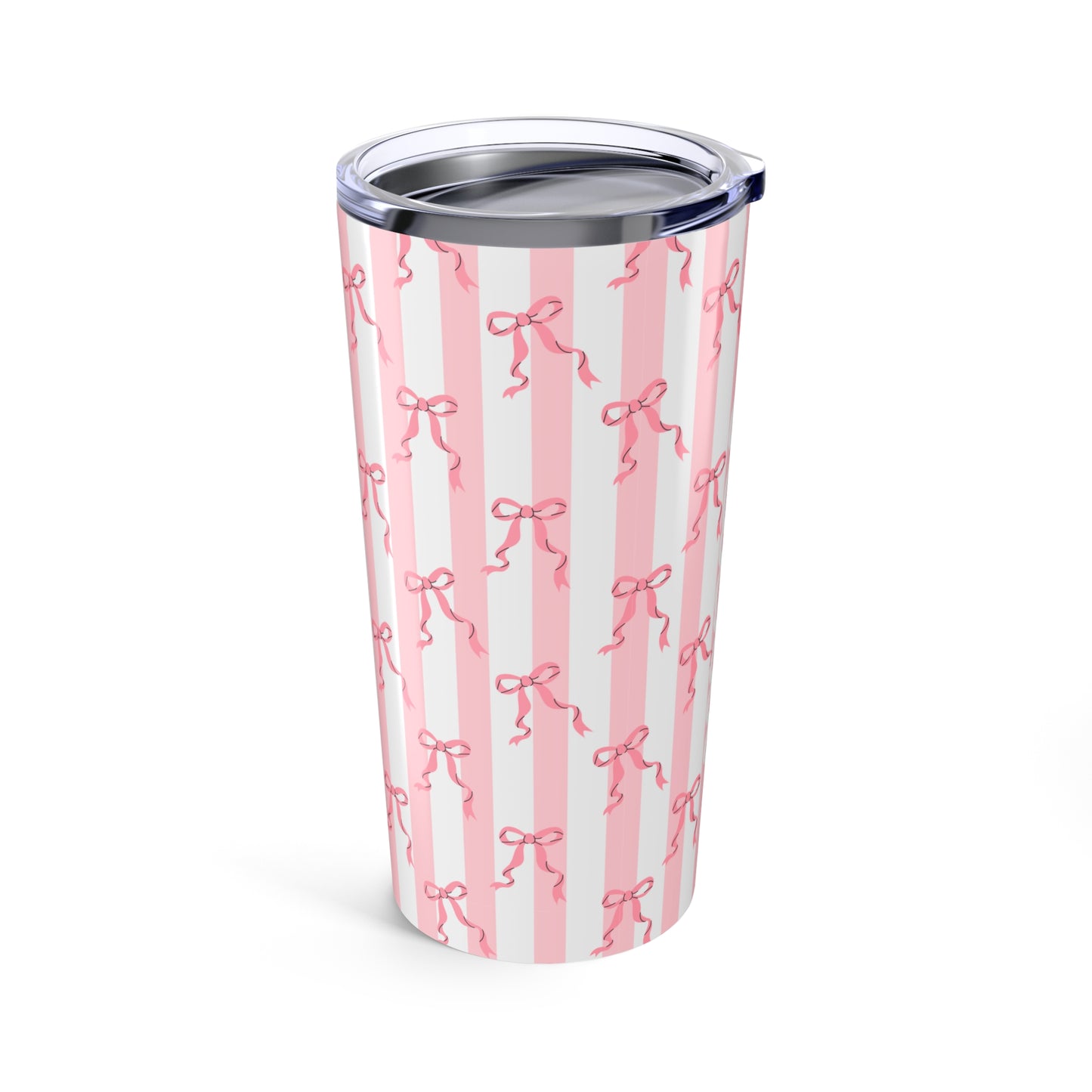 Personalized Pink Bow Insulated Tumbler, 20oz