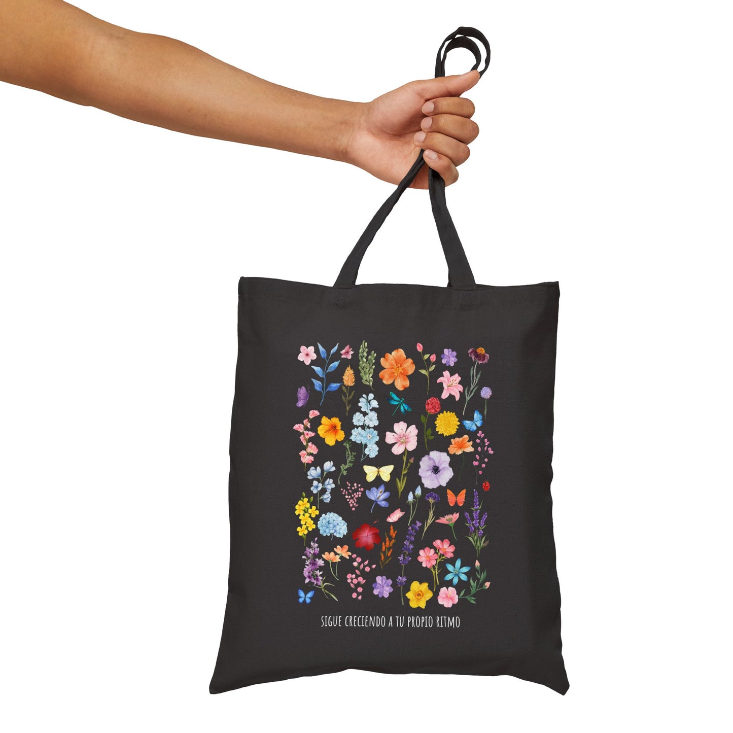 Floral Sigue Creciendo a Tu Propio Ritmo Tote Bag