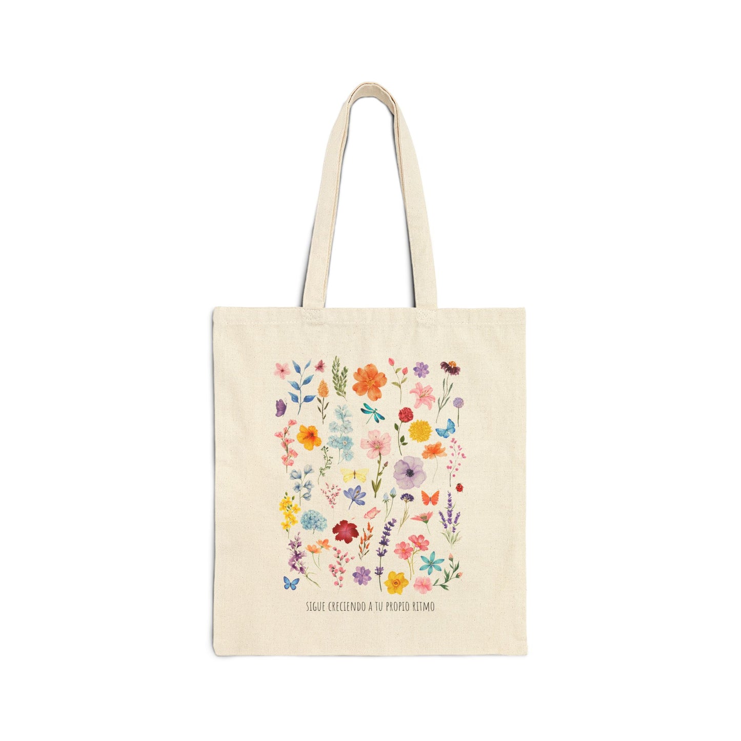 Floral Sigue Creciendo a Tu Propio Ritmo Tote Bag