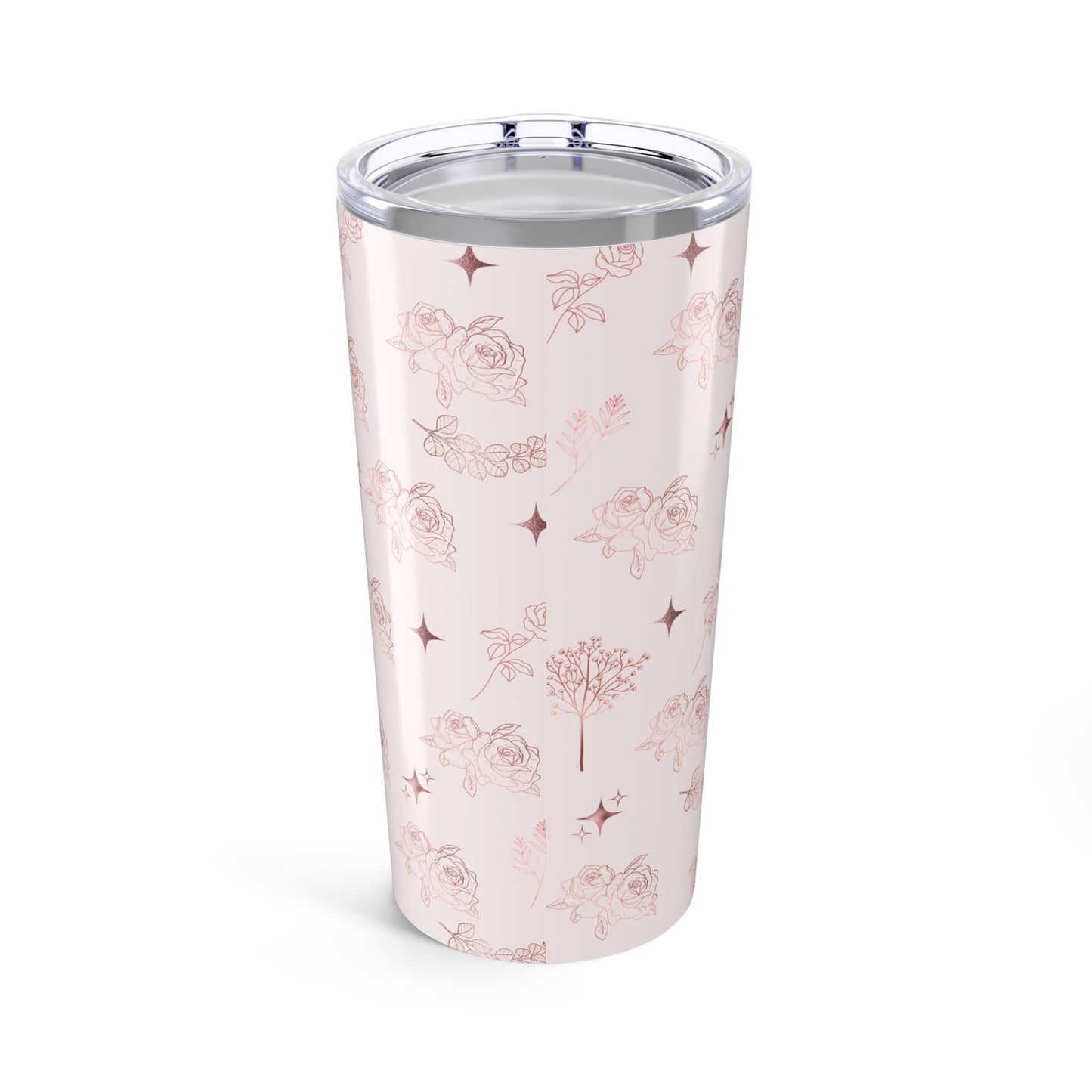 Personalized Pink Floral Insulated Tumbler, 20oz