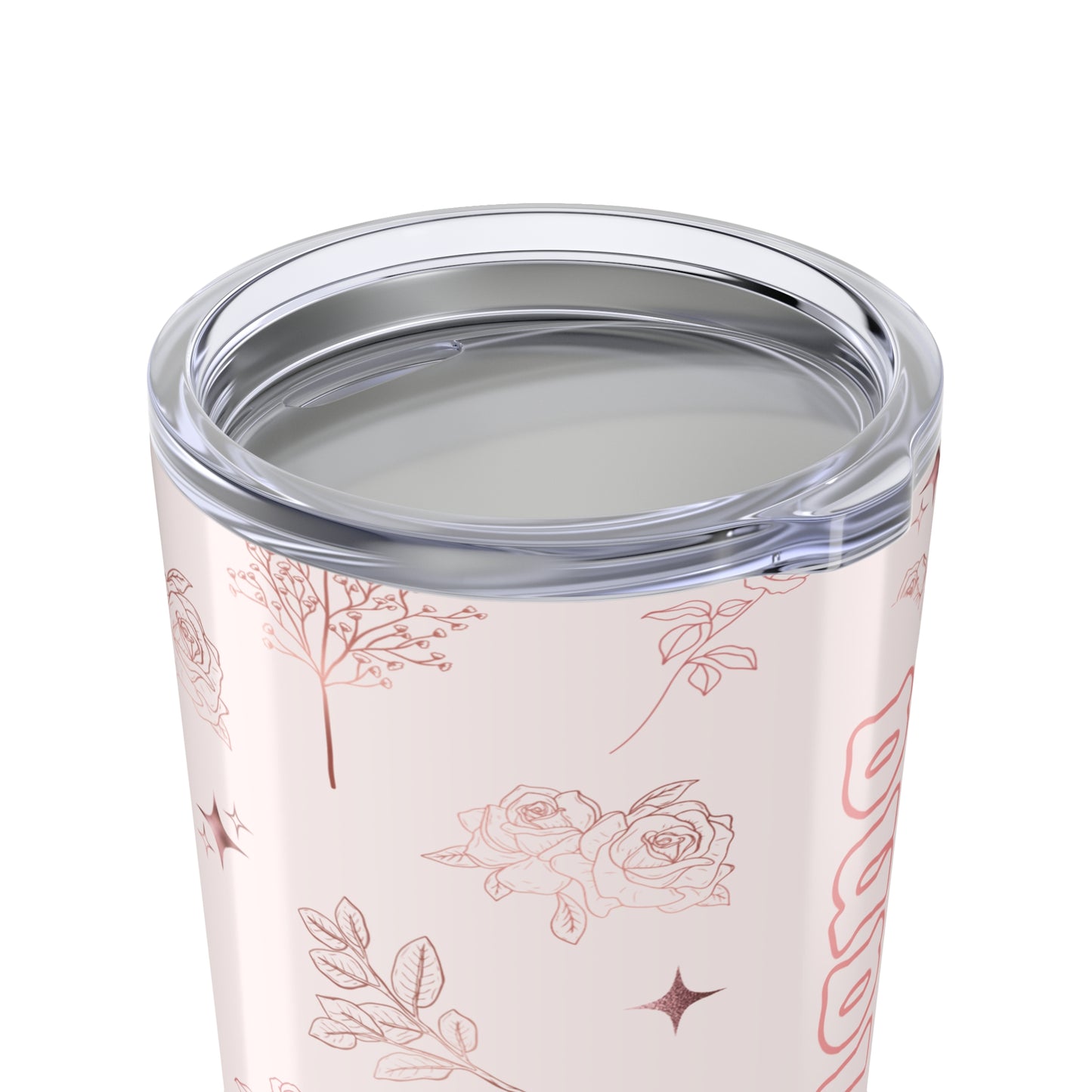 Personalized Pink Floral Insulated Tumbler, 20oz