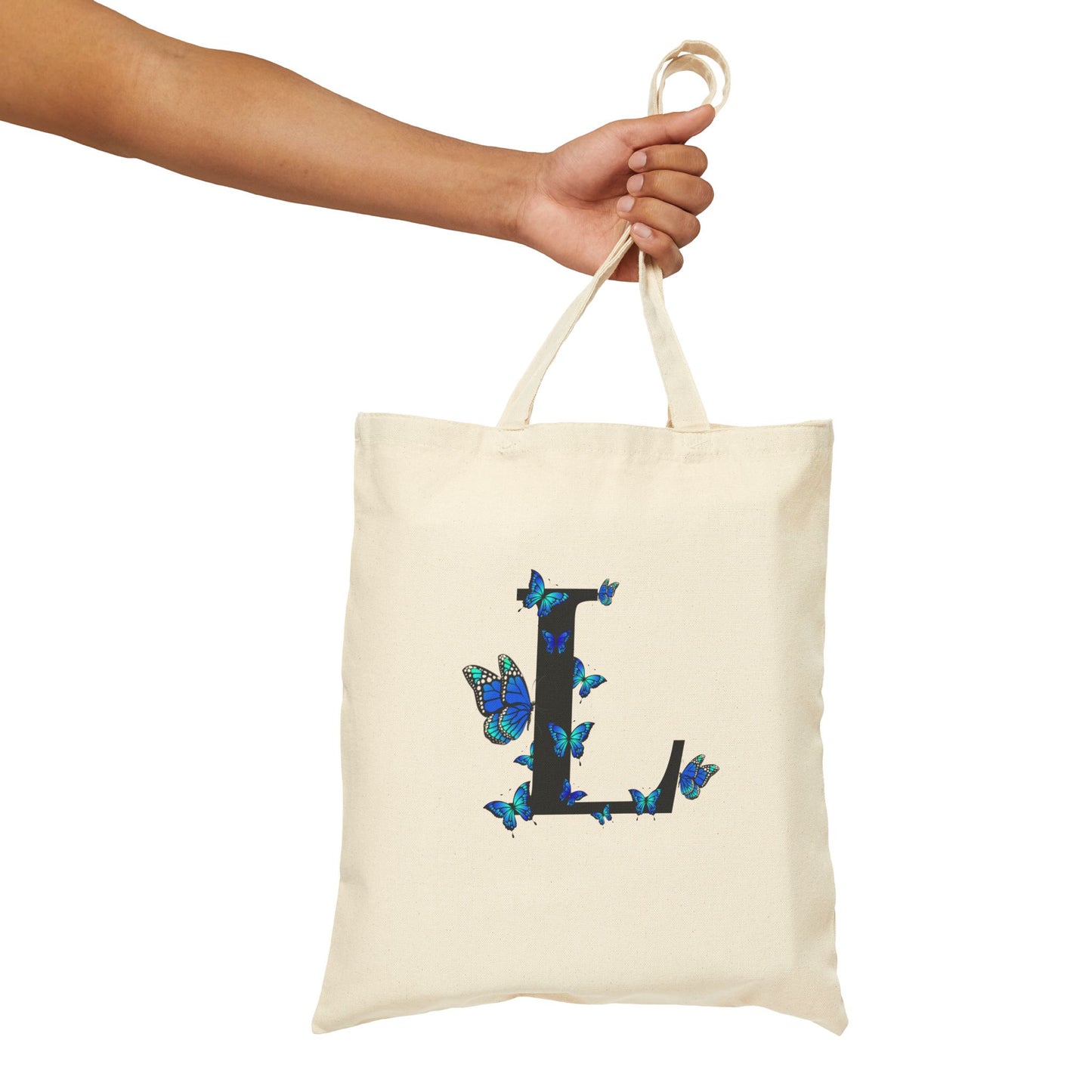 Personalized Initial Butterfly Tote Bag