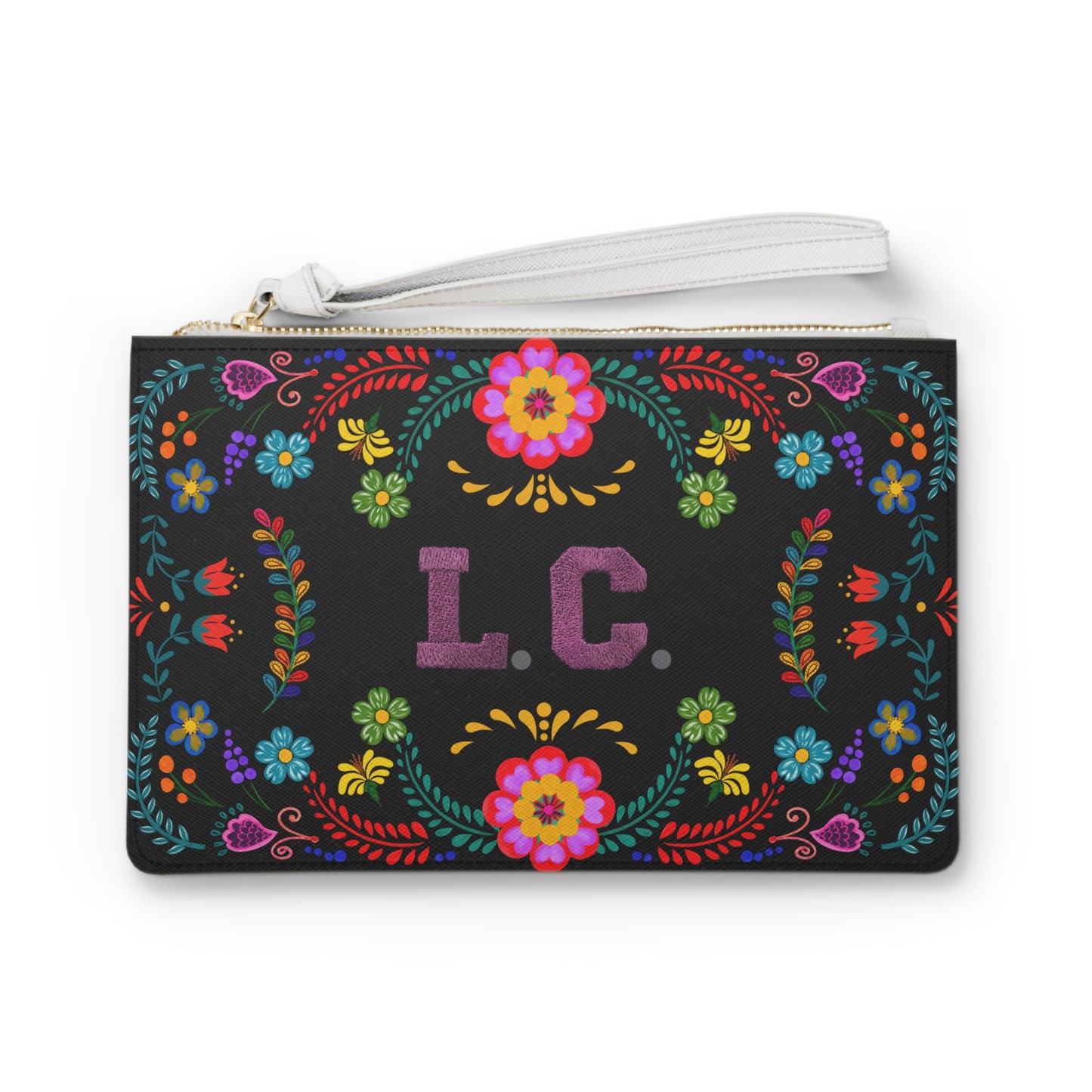 Personalized Mexican Initial Clutch Bag