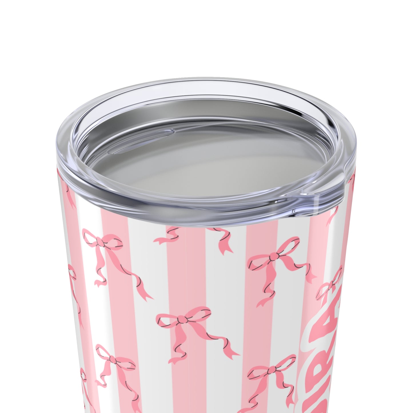 Personalized Pink Bow Insulated Tumbler, 20oz