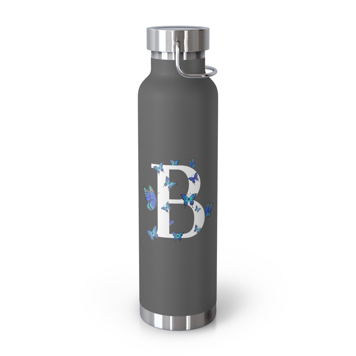 Personalized Butterfly Initial Insulated Bottle, 22oz