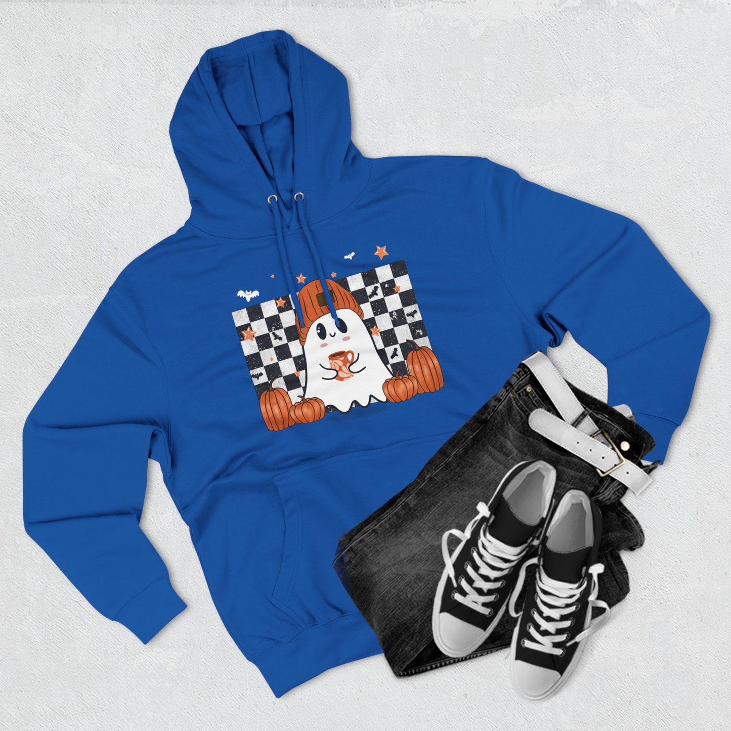 Checkered Ghost Fleece Hoodie