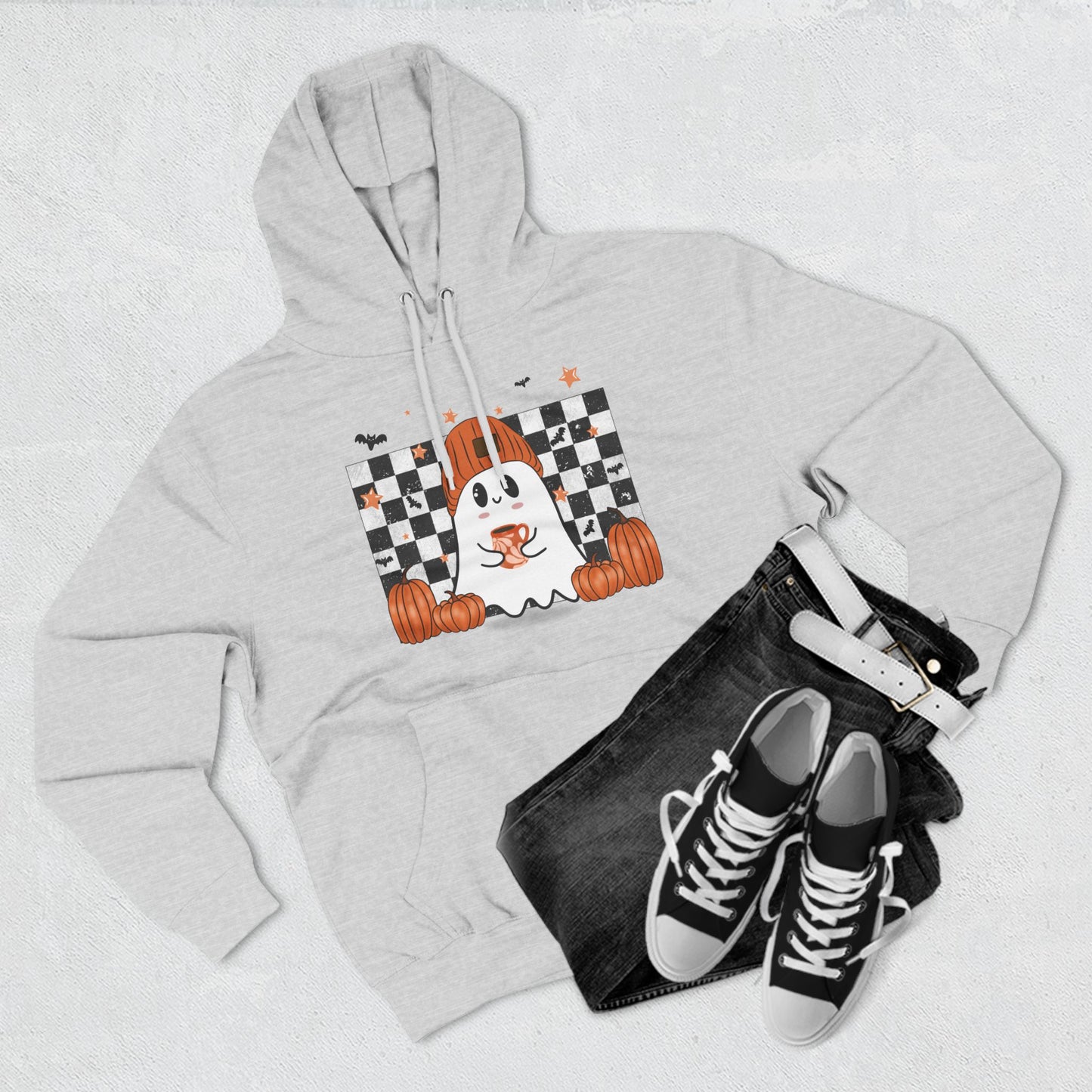 Checkered Ghost Fleece Hoodie