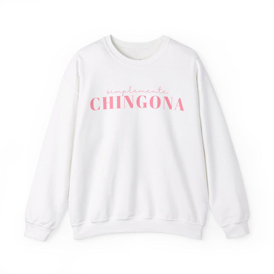 Pink Simplemente Chingona Sweatshirt