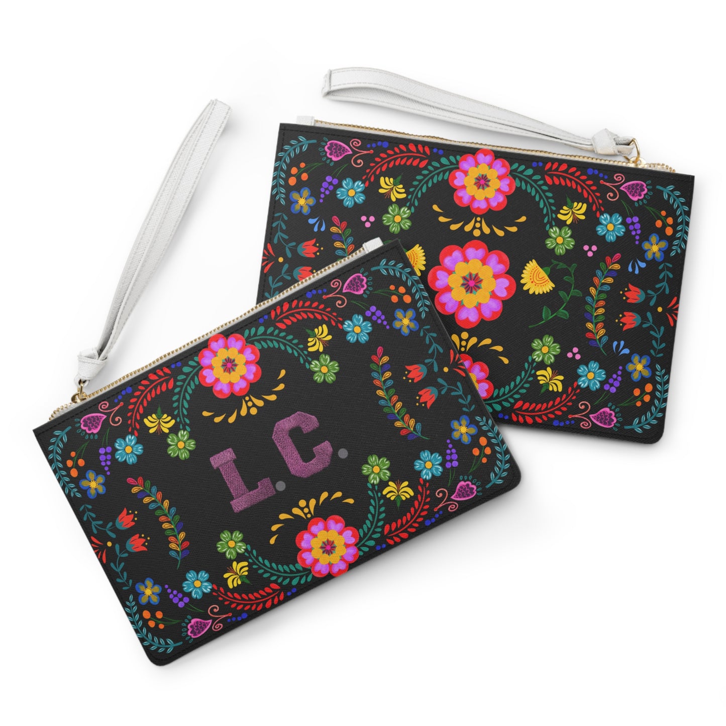 Personalized Mexican Initial Clutch Bag