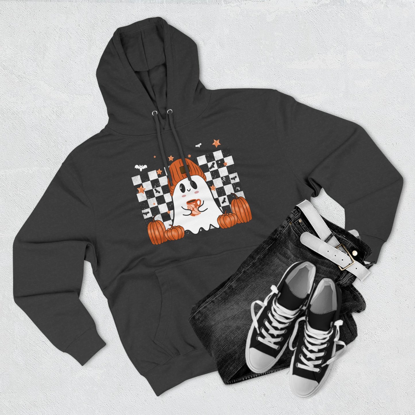 Checkered Ghost Fleece Hoodie