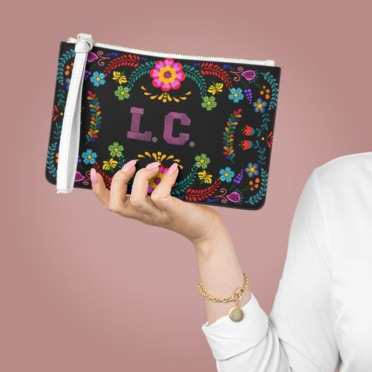 Personalized Mexican Initial Clutch Bag