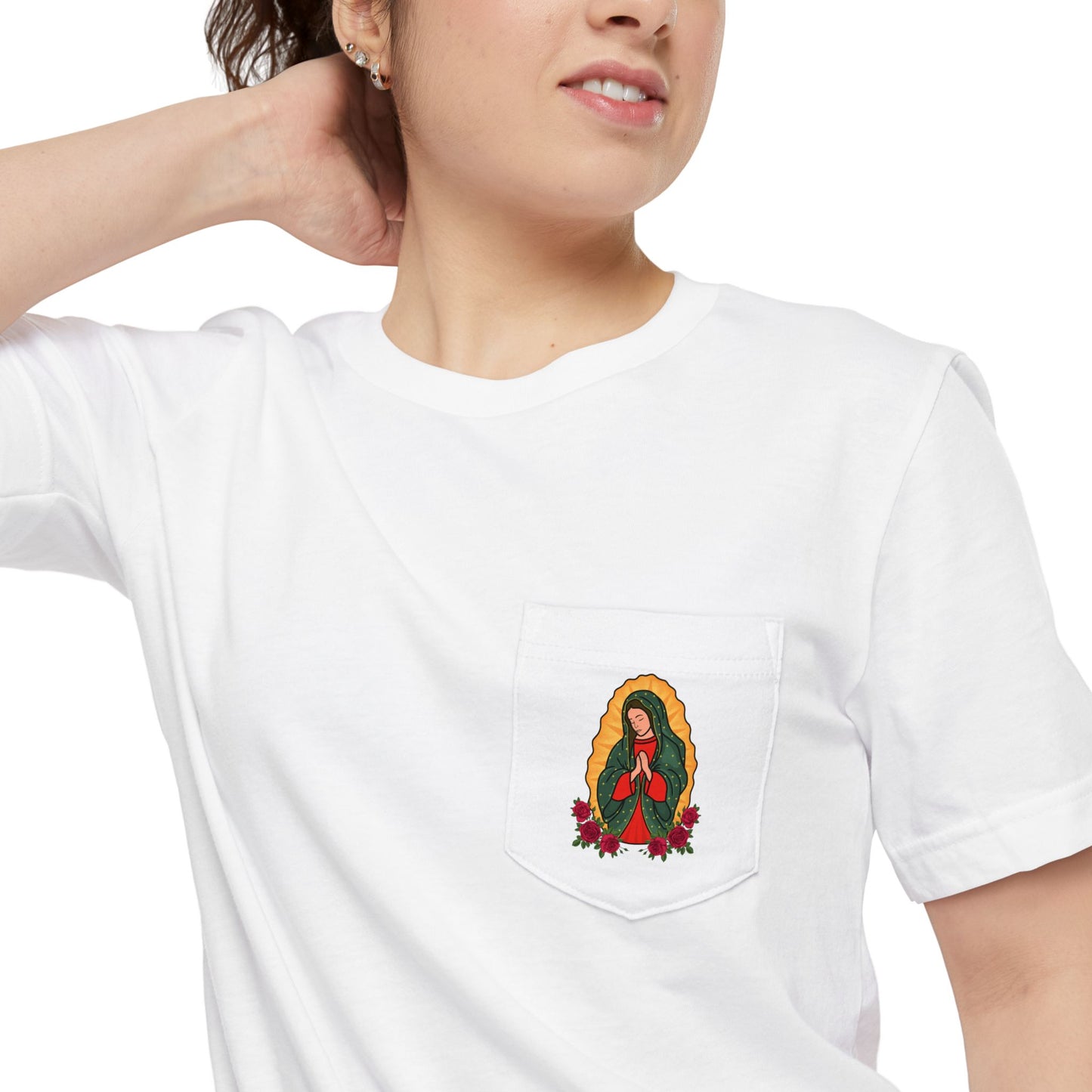 Virgen de Guadalupe Pocket T-shirt