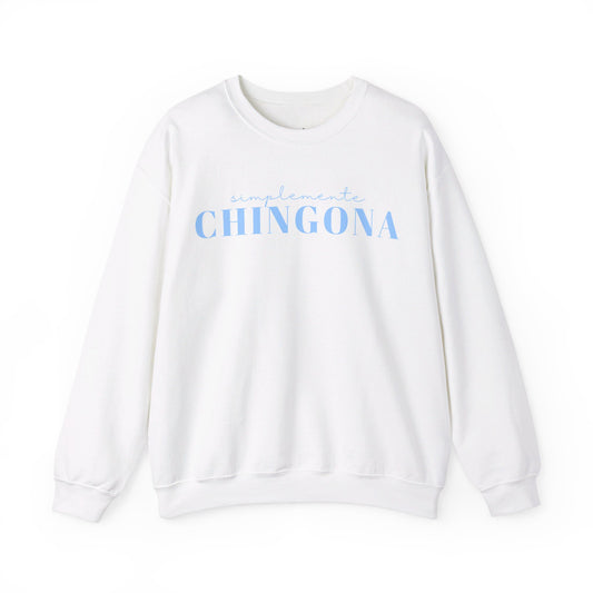 Light Blue Simplemente Chingona Sweatshirt